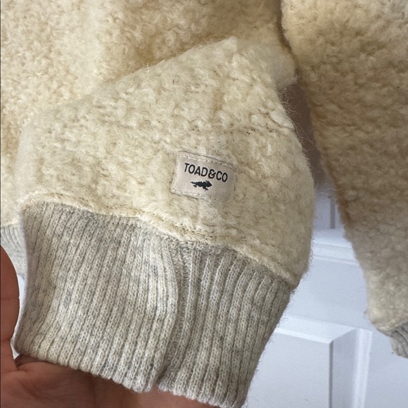 TOAD & CO LOOPY SHAWL CROPPED WOOL PULLOVER SMALL - Picture 4 of 8